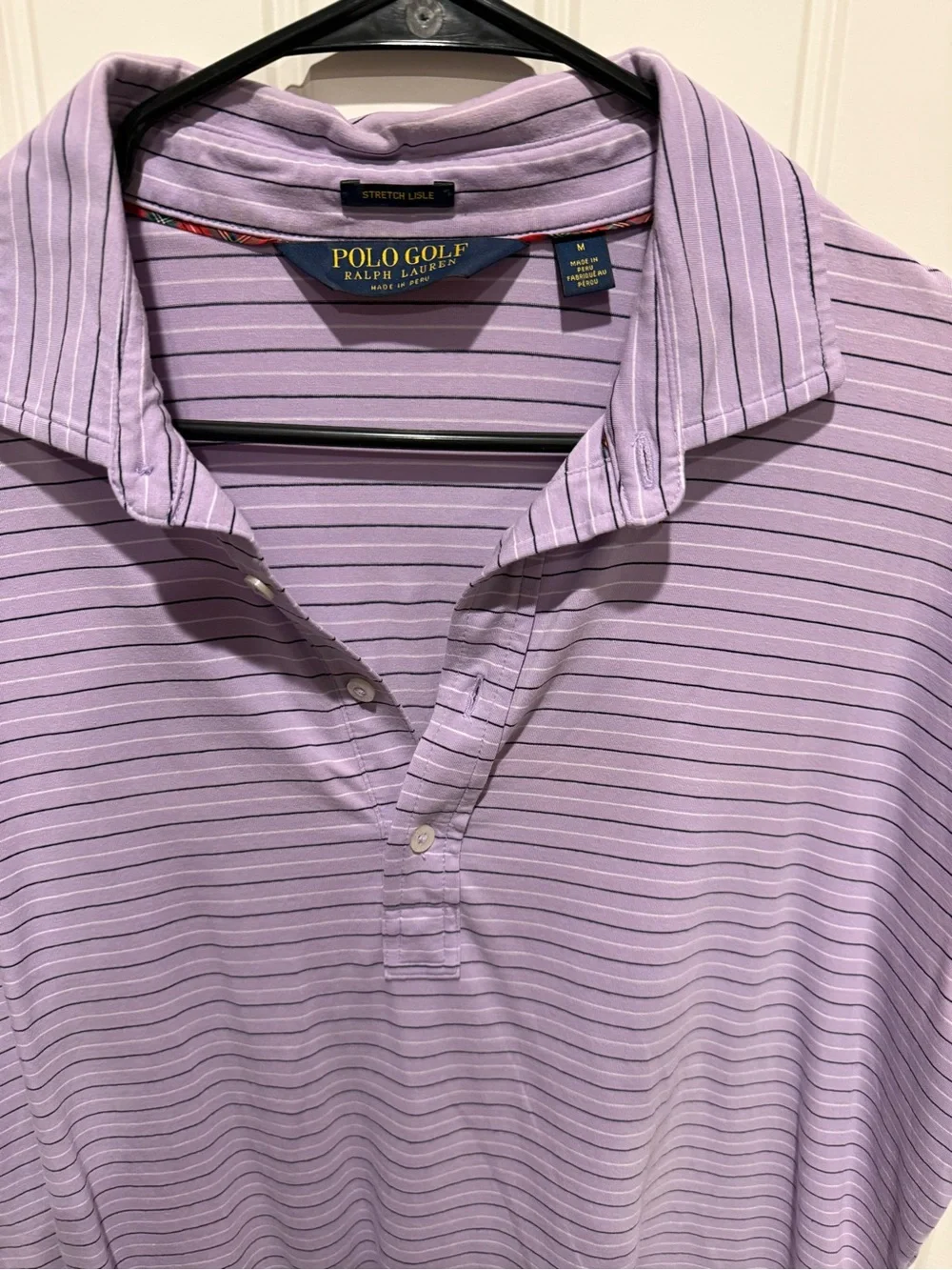 Ralph Lauren Lavender Striped Polo Golf Shirt